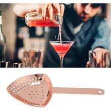 Colador de Cóctel de Acero Inoxidable, Colador de Barman Triangular, Colador de Barra de Cóctel para el Hogar, Bar(Cobre) - 1 - Ver 9