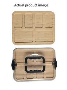 1 khay đựng phô mai bằng tre có nắp acrylic trong suốt - Đĩa đựng đồ nguội di động dùng cho cắm trại, tụ họp, nhà hàng | Khay đựng món khai vị và đồ ăn nhẹ, có thể đảo ngược làm thớt, dụng cụ đựng đồ ăn nhẹ cho tiệc tùng, nắp đậy an toàn (Tre xanh ngọc thủ công) - Nhiều màu - Xem 9