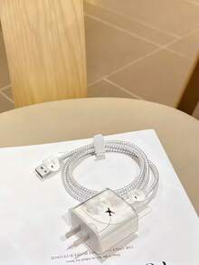 18W/20W Fast Charging Data Cable & Adapter Protector Case Compatible With IPhone/Apple - Clear - View 3