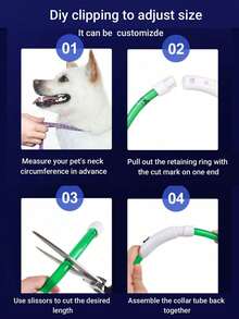 USB Rechargeable Glowing Collar - Adjustable And High Brightness For Maximum Visibility, For Nighttime Use - Pink - View 5