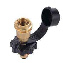 Gas Adapter Converts Universal Fit POL To QCC5-100LB Gas Cylinder Converts Propane Pressure Valve For BBQ Gas Grill Heater - Brass Color - View 9