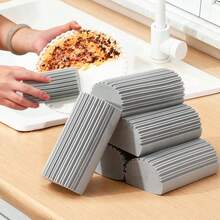 1 Piece Pink Cleaning Dust Removal Sponge Wet Tool - Reusable Household Sponge Dust Collector Magic Dust Removal Sponge Is Suitable For Cleaning Blinds, Glass, Skirting Boards, Vents, Mirrors, Window Rail Slots, Kitchen, Bathroom, Home, Home