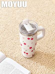 1 cốc có quai dung tích lớn Sweet Cherry 40oz-14oz, cốc cách nhiệt, cốc du lịch, cốc cách nhiệt chân không bằng thép không gỉ, thích hợp cho du lịch, trường học, văn phòng, ngoài trời, phòng tập thể dục, gia đình, quà tặng ngày lễ, quà tặng sinh nhật, quà tặng ngày lễ tình nhân, quà tặng tốt nghiệp (bao gồm ống hút, giữ nóng 6 giờ, giữ lạnh 12 giờ) - Nhiều màu - Xem 19