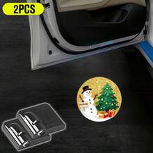 Multi-Pack Car Battery Powered LED Welcome Lights - Universal Car Door Decorative Atmosphere Lights - Suitable As Halloween, Valentine's Day, Thanksgiving, Christmas Gifts - Easy To Install, Personalized And Practical. - Bright Black - View 42