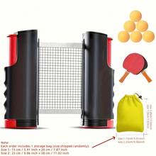 1 Set Portable Table Tennis Training Kit, Suitable For Indoor And Outdoor Table Tennis Practice - Black - View 5