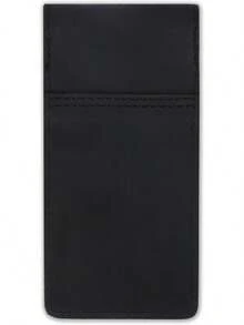 TheAntiq, Portalápices de cuero estuche genuino para 3 bolígrafos con solapa, estuche de cuero marrón para bolígrafos estilográficos, de punta redonda y de rollerball (3 bolígrafos, negro) - azul - Ver 6