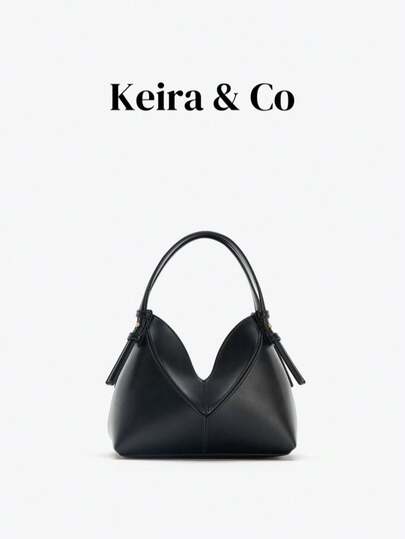 TOPSTITCH MINI SHOPPER BAG, Dam Axelväska Ny Mode Manchester Bucket Bag, Lyxig Axelväska För Damer, Små Totesväskor Med Avtagbar Invändig Plånbok