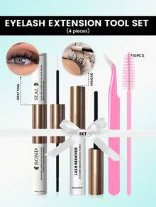 DIY Eyelash Extension Kit, Includes Adhesive, Makeup Remover, Eyelash Tweezers And Eyelash Brush - Home Use Cluster False Eyelash Glue Set - Baby Blue - View 17