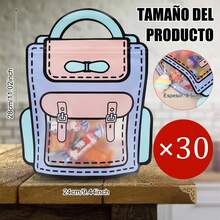 Tendencia30 Bolsas de Regalo para Fiesta con Asa,Reutilizables de Pie Dulceros para Fiestas Infantiles,Lindos Empaques de Fiesta,Adecuado para Fiesta de Cumpleaños,Halloween,Navidad, Niño y niña(24*28+8.5cm)Calidad premium - 1 - Ver 2