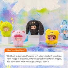 Miniso Q-Bao Emotional Furry Monster Series Plush Keychain Blind Box Set Of Adorable Emotional Plush Figures