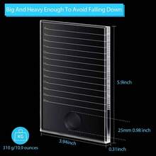 5.9x 3.94x 0.31 Inch Eyelash Pallet Eyelash Extension Pallet Bigger Size Glass Pallet Lashes False Lash Tray Strip Adhesive Holder Eyelash Extensions Circle - 5,9 x 3,94 x 0,31 pulgadas + Transparente - Ver 4