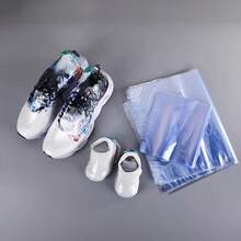 100pcs Blue Transparent Heat Shrink Wrap Film, Suitable For Sealing Bags, Shoes, Cosmetic Boxes, Great For DIY Gifts Including Shoes, Bath Bombs, Soaps, DVDs And Candle Storage. - White - View 3