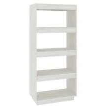 Libreria/divisorio vidaXL, colore bianco, 60x35x135 cm, in pino massello. - Cammello - Visualizzare 10