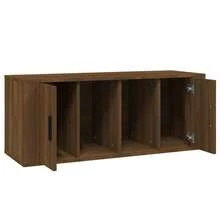 Mobile porta TV vidaXL, rovere marrone, 100x35x40 cm, legno composito - Cammello - Visualizzare 7