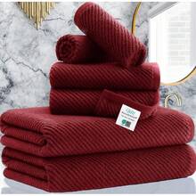 Juego de 4 toallas de mano para baño - Grandes 18x28 |  % algodón |   Gruesas |   Secado rápido |   Suaves, toallas de mano para baño, artículos esenciales para dormitorio universitario, beige - Morado - Ver 19