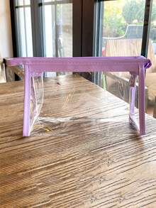 1 Solid Color Transparent EVA Pencil Case Large Capacity Multifunctional Zipper Cosmetics Storage Bag Suitable For Use In School And Daily Life,Stationery