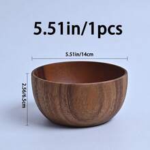 1/2/4/8 piezas Cuencos de madera de acacia con forma de calabaza hechos a mano - Cuencos redondos de madera para ensalada/aperitivos para palomitas, pasta, caramelos, cereales, crema de coco, aperitivos, cocina, diseño rústico, platos de madera hechos a mano, platos para salsa de inmersión 8cm/12.5cm/14cm/16cm