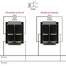 Baomain Paquete de 2 Interruptores Basculantes SPDT para Barco - ON/Off de Encaje de 4 Pines con Indicador Rojo, Certificado UL y TUV - 16A/250V para Electrodomésticos - Rojo - - Ver 11