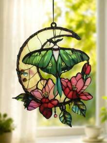 1 cái Luna Moth Butterfly Suncatcher, đồ trang trí Acrylic hình bướm, tranh treo tường cửa sổ, quà tặng Giáng sinh độc đáo, quà tặng cho cô ấy (Vui lòng xé lớp màng bảo vệ trước khi sử dụng, sản phẩm được làm bằng Acrylic, không phải thủy tinh) - Nhiều màu - Xem 2