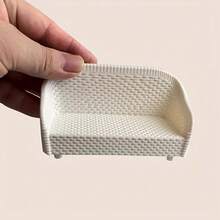 4pcs Mini Coffee Table & Chair Decor Set, Suitable For Kitchen & Bedroom - Perfect Holiday Gift (Christmas & New Year), No Electricity Needed, Bedroom Decor, Adorable Mini, Compact Furniture, Handmade Texture, Exquisite Design, Compact Home Decor, Ideal For Holiday Shoppers And Doll Collectors.