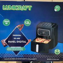 Gran capacidad   freidora de aire control manual de temperatura y temporizador de doble perilla, circulación de aire rápida en 3D, cesta antiadherente y apta para lavavajillas, cocción saludable sin aceite - Freidora de aire de pantalla táctil - Ver 3