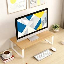 显示器支架，台式电脑办公桌增高架，收纳整理架 - 彩色 - 查看 4
