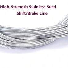 20件/套自行车刹车变速线套装，包含2根2米刹车线、2根2米变速线、4个彩色线尾帽和12个O型圈，不锈钢材质。 - 銀色 - 查看 6