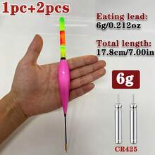 1 Set LED Fishing Float With Gravity Sensor And Color Changing Light, Battery Powered, IPX7 Waterproof, High Visibility Polymer, Non-Rechargeable, Suitable For Night Fishing Under 1968.5 Inches