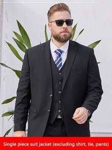 大码男士西装，时尚男士黑色休闲西装外套