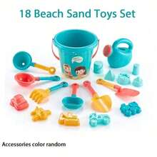 Juego de Juguetes de Arena para Playa para Niños 5/7/18 Piezas - Incluye Cubo, Pala, Moldes de Arena & Regadera, Juguetes de Juego de Playa para Niños Herramientas de Juego con Agua, (Verano&Invierno) |Juguete de Playa Divertido para Niños y Niñas-Vacaciones/Cumpleaños/Día del Niño/Fiesta al Aire Libre /Regalo de Año Nuevo - Multicolor - Ver 14