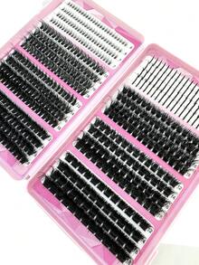 32Rows Lash Spikes Lash Clusters With Bottom Lashes Cluster Manga Eyelash Cluster 50d60d80d100d120d140d Mix Eyelash Book Extensions Cluster Lashes With Bottom Lash Cluster Fairy Eyelash Cluster Spiky Individual Lashes For Beginner - màu đen - Xem 8