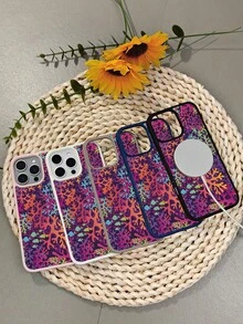 Funda de Silicona TPU para iPhone X/XS/11/12/13/14/15/16 y  S22/S23/S24/S25, Diseño Colorido de Coral, Estilo Artístico y Moderno, Protectora Antigolpes, Ideal para Mujeres y Hombres - Rosa - Ver 2