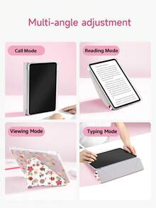 1pc Colorful Wild Flower Plant Flat Lay Pattern Tablet Protective Case, Upgraded Multi-Fold Y-Type Tablet Protective Case, Double-Sided Printed Protective Case, Compatible With IPad 10.2", IPad Pro 11" 2020/2021/IPad (A16) 11" 11th Gen 2025, Apple 9th/10th Gen, IPad Mini 6/7, Anti-Drop, With Pen Slot, Support Sleep/Wake, Romantic Gift For Friends And Family
