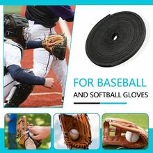 Guantes de béisbol, kit de reparación de encaje de mitón, softball, 2 cordones de piel y 2 agujas de cordones para guante de receptor - Negro - - Ver 6