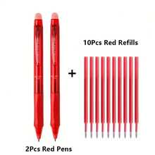 66支可擦笔，0.5mm中号笔尖，适用于儿童、学生、学校、办公室、文具、礼品 - 6种颜色包括蓝色、黑色、红色、绿色、浅蓝色、橙色、紫色、玫瑰红、棕色、浅绿色、黄色、粉色 - 适用于返校、万圣节、感恩节、圣诞节、生日等场合。 - 彩色 - 查看 10