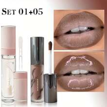 [2PCS]HERORANGE 2 Lip Set Velvet Matte Lipstick & Nourishing Lip Oil Hydrating Plump Universal Shades Transfer-Proof Color For All Skin Tones Perfect Party & Holiday Gift - Tasteless - View 10