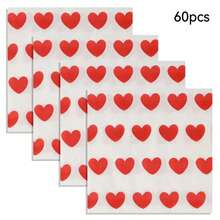 20pcs/40pcs/60pcs/Set Soft Square Heart-Shaped Napkins, 2-Ply, 33cm*33cm When Unfolded, Suitable For: Wedding, Tea Party, Birthday Party Decoration, Party Decoration, Party Supplies, Holiday Decoration, Holiday Supplies - Rose Red - View 10