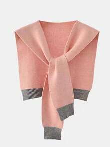 1 pieza Chal de mujer tejido con hilo de núcleo, cárdigan envolvente de unicolor, bufanda ligera de verano para atar al cuello