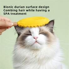 Multi-Function Pet Pineapple Massage Brush, Cat Fur Remover, Deshedding Tool, Grooming Brush - Multicolor - View 3