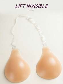 Adhesive Lift-Up Bra, Invisible Non-Slip Reusable Sticky Bra, Suitable For Small Bust, Backless Strapless Bra, Suitable For Dresses, Swimwear, Bikinis