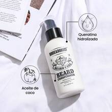 Set de cuidado de barba Rinse & Robust - Colección premium 4 en 1 (champú para barba, acondicionador, aceite esencial, bálsamo para barba) para hombres | Fragancia natural de sándalo | Regalo ideal para el Día del Padre, San Valentín, Día del Hombre o Epifanía | Perfecto para barbas gruesas y pieles sensibles - Blanco y Negro - Ver 2