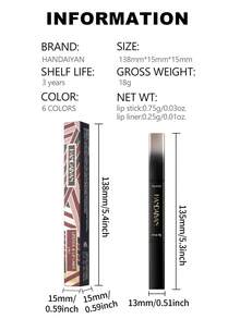 HANDAIYAN 2-In-1 Dual-Ended Lipstick & Lip Liner, Natural Long-Lasting Matte Finish, Gift For Singles Party, Christmas, Winter Camping, Portable Cosmetics - 01 - View 7