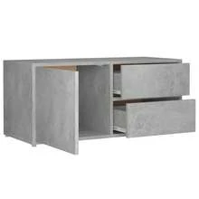 Mobile porta TV vidaXL, grigio cemento, 80x34x36 cm, legno composito - Cammello - Visualizzare 6