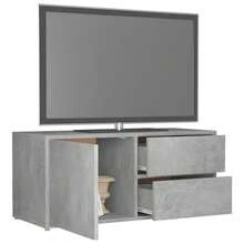 Mobile porta TV vidaXL, grigio cemento, 80x34x36 cm, legno composito - Cammello - Visualizzare 5