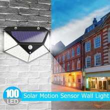 Lámpara Solar De Pared I 100 Led Con Sensor De Presencia - luz blanca - Ver 2