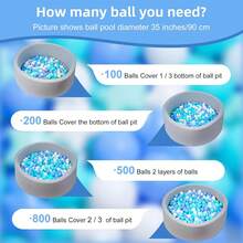 100pcs Ball Pit Balls For Baby And Toddler Phthalate Free Crush Proof Plastic - Multicolored Pit Balls In Reusable Play Toys For Kids With Storage Bag - White, Blue, and Green - Stars, Balls, Sticks - View 7