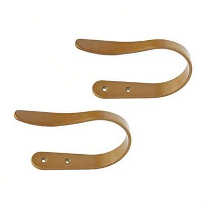 QY- Kenney Gallery - Soportes Decorativos para Cortinas y Cortinas Juego de 2 Unidades latón -6194