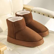 1双情侣冬季雪地靴，保暖内衬，温暖舒适 - 棕色 - 查看 8