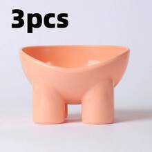 1/3pcs Elevated Pet Bowl, Non-Slip Tilted Pet Food Bowl, Suitable For Feeding Dogs And Cats To Reduce Neck Strain And Improve Digestion, 15 Degree Incline PP Cat Food Bowl - Multicolor - View 16