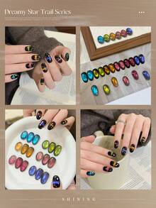 XEIJAYI 6 culori 15ml reflectorizant ochi de pisică magnetic gel de unghii înmuiere gel UV LED salon feminin arta unghiilor instrumente moda holografică arta unghiilor